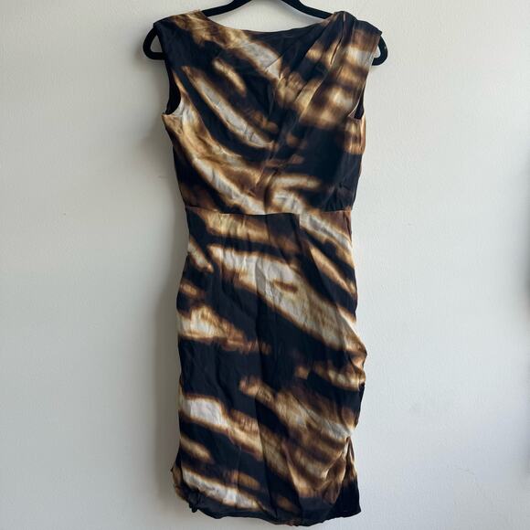 Ann Taylor Y2k Silk Assymetrical Dress - Medium Petite - Picture 4 of 6